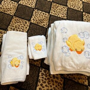 A bathroom, full of ducky towels!